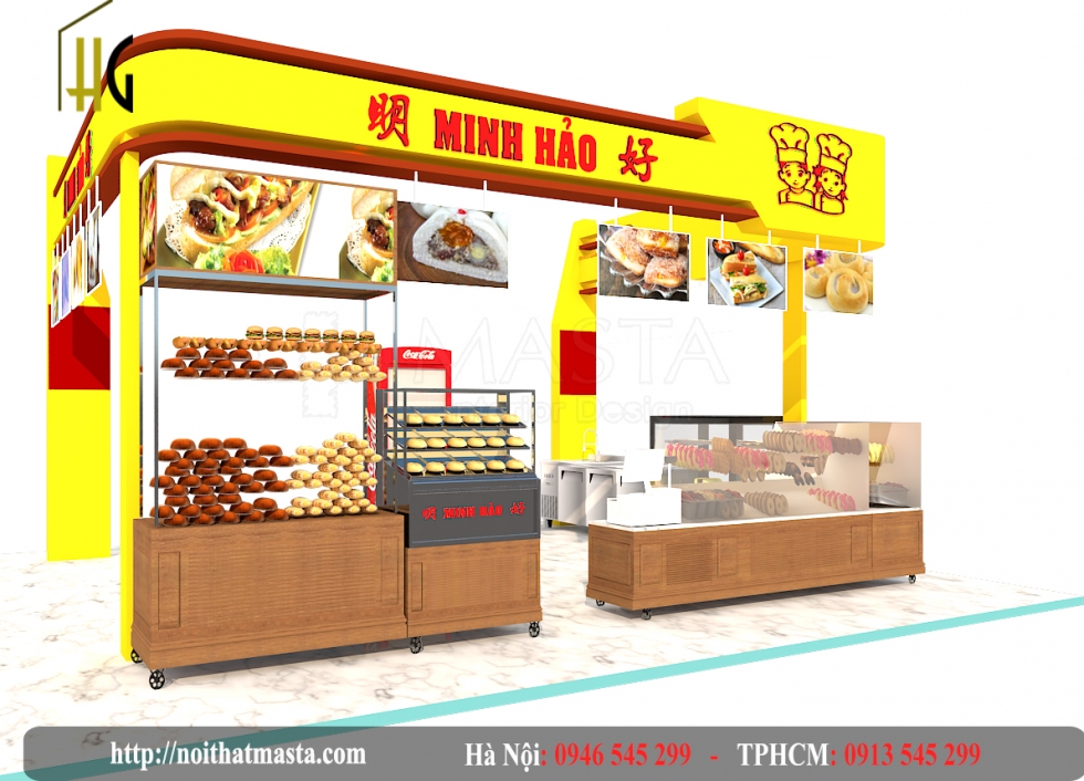 Thiết kế Booth bánh mì